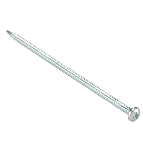 Self-Drilling Screw, #12-14 x 6 in, Zinc Plated Steel Pan Head Phillips Drive, 400 PK